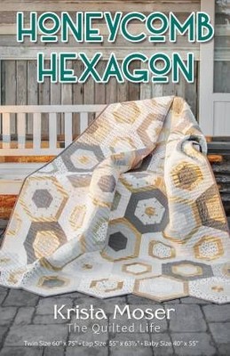 Honeycomb Hexagon quilt pattern by Krista Moser from The Quilted Life