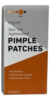 SpaLife Skin Tint Hydrocolloid Pimple Patches - Dark Tone - 14 Patches