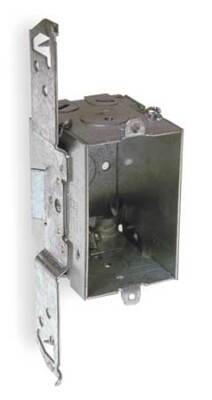 Raco 531 Electrical Box, 12.5 Cu In, Switch Box, 1 Gang, Steel, Rectangular