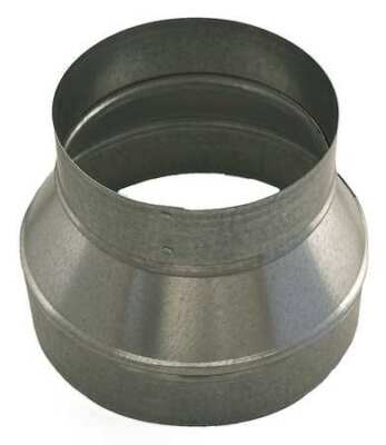 Greenseam Grr12p6pga26 Round Duct Reducer, 12 In X 6 In Duct Dia, Galvanized