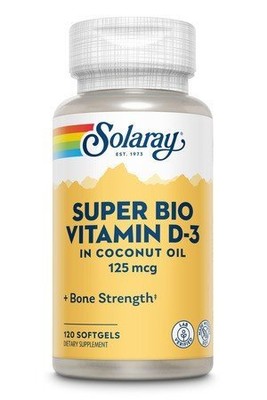 Solaray Super Bio D-3 5.000 МЕ 120 капсул