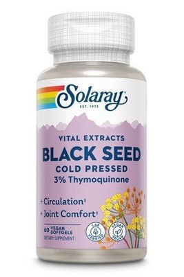 Solaray Black Seed 3% Тимохинон, 60 капсул для веганов