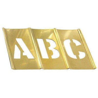 C.H. Hanson 10036 Stencil Set,Letters, Punctuation,Brass, 10036