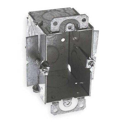 Raco 509 Electrical Box, 12.5 Cu In, Switch Box, 1 Gang, Steel, Rectangular