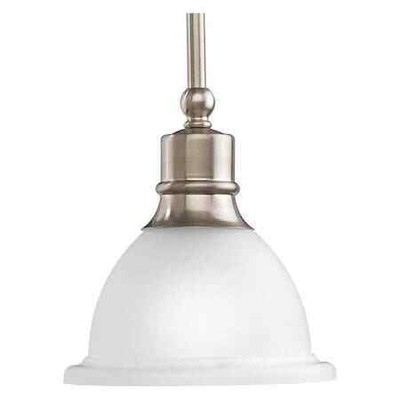 PROGRESS LIGHTING P5078-09 Madison 1-Light Mini-Pendant, 100 W, Brushed Nickel