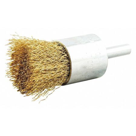 Zoro Select 66252838632 End Brush,Shank 1/4",Wire 0.008" Dia.