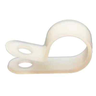 Dolphin Components Dc-1/4N Cable Clamp,1/4 In,White,Pk100