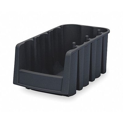 Akro-Mils 30716Black 12 Lb Hang & Stack Storage Bin, Plastic, 6 5/8 In W, 5 In