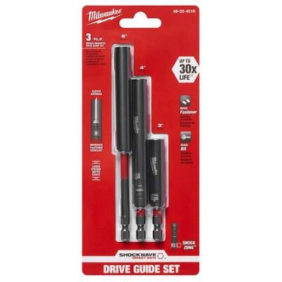 Milwaukee Tool 48-32-4519 Shockwave 3Pc Impact Magnetic Drive Guide Set