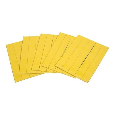 MASTERVISION FM2503 25 Magnetic Dry Erase Yellow Strips, .875''x6'', Color Code &