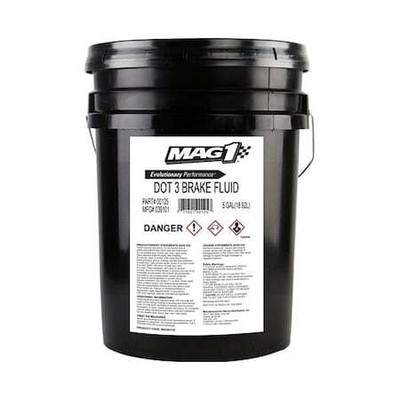 Mag 1 Mag1125 Dot 3 Brake Fluid, 5 Gal,Glycol Base