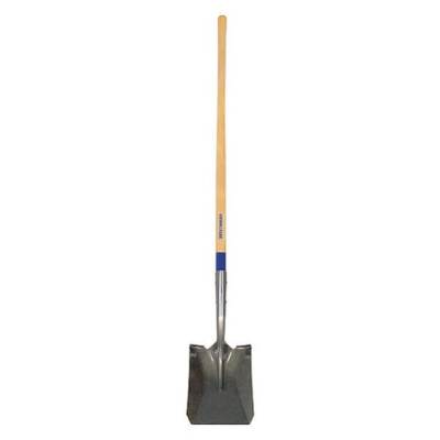 Westward 1Wg32 14 Ga Standard Step Square Point Shovel, Steel Blade, 48 In L