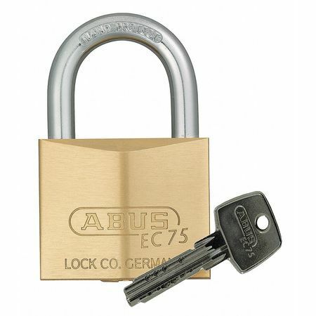 Abus 75/30 Kd Padlock, Keyed Different, Standard Shackle, Square Brass Body,