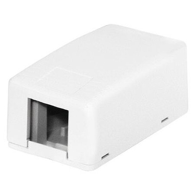 Hubbell Premise Wiring Hsb1w Surface Mount Box,1 Port,White