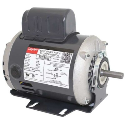 Dayton 6K871 Split-Phase Start/Capacitor-Run Belt Drive Motor, 1/3 Hp, 48