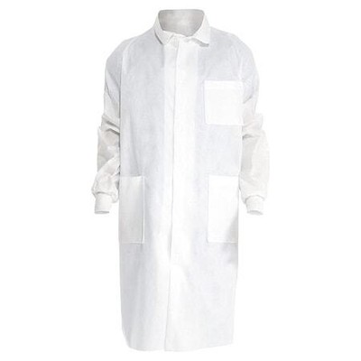 Kimtech 10041 Lab Coat,M,White,Sms,Pk25