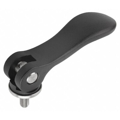 KIPP K0005.05011AEX30 Cam Lever Size: 0 8-32X30, A=52,3, B=18, Aluminum Black