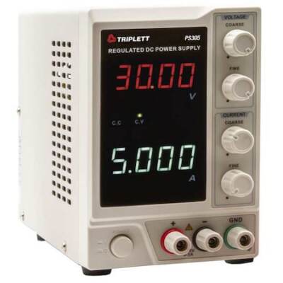 Triplett Ps305 Ac To Dc Power Supply, 110/220V Ac, 30V Dc, 160W, 5A