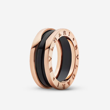 美品　BVLGARI B.ZERO1 BVLGARI B-Zero1 ring Size 65/JP25 K18WG Men's jewelry S