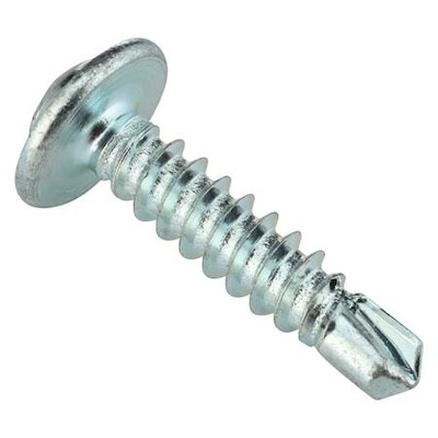 Zoro Select B29580.016.0075 Self-Drilling Screw, #8 X 3/4 In, Zinc Plated Steel