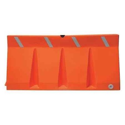Zoro Select Tb-6-10 Jersey Barrier Polycade Traffic Barrier, Plastic, 34 In H,