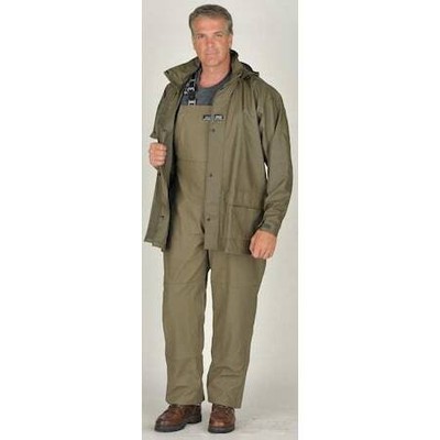 HELLY HANSEN 70148_770-XL Rain Jacket with Hood,Green,XL