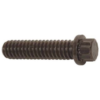 Zoro Select 2Fa46 Grade 9, 1/4''-20 Flange Bolt, Plain Alloy Steel, 1 In L, 100