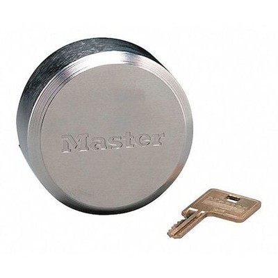 Master Lock 6271 Padlock, Keyed Different, Hidden Shackle, Round Zinc Body,