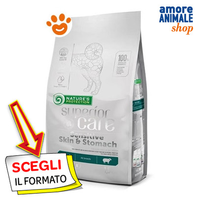 Natures Protection Superior Care Sensitive Skin & Stomach con Agnello 1,5/10 Kg