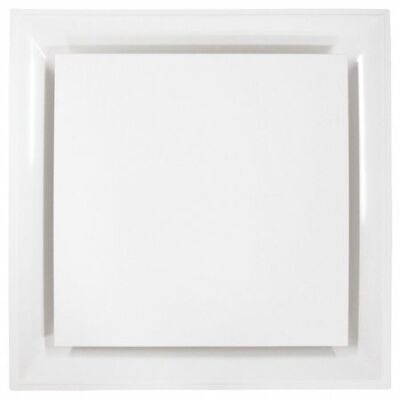 American Louver Str-Pq-10W 10 In Square Square Plaque Ceiling Diffuser, White
