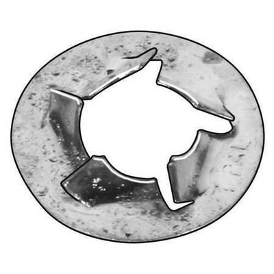 Zoro Select 4Hfu9 Push Nut,Bolt Retention,Steel,#8,Pk100