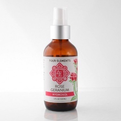 Four Elements Organic Herbals Rose Geranium Hydrosol 4 унции спрея