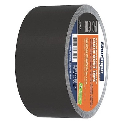Shurtape Pc 618 Blk-72Mm X 55M-16 Rls/Cs Duct Tape,72Mm X 55M,10 Mil,Black,Pk16