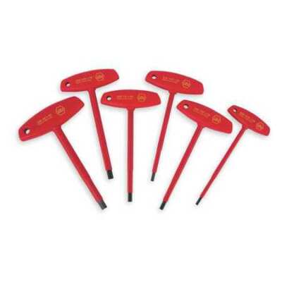 Wiha 33490 6 Piece Sae T-Shape Hex Key Set, 33490