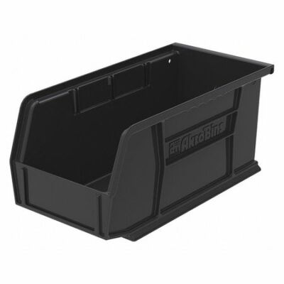 Akro-Mils 30230Black 30 Lb Hang & Stack Storage Bin, Plastic, 5 1/2 In W, 5 In