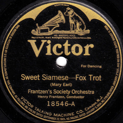 Frantzen's Society Orchestra - Sweet Siamese / He's Had No Lovin'