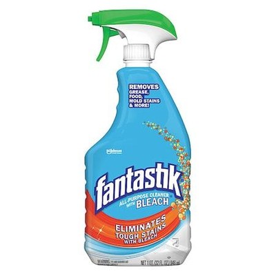 Fantastik 308685 All Purpose Cleaner With Bleach, 32 Oz. Trigger Spray Bottle,