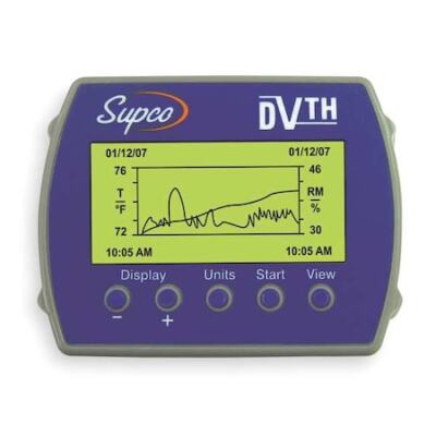 Supco Dvth Data View Logger,Temp And Humidity