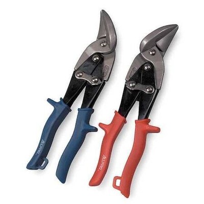 Westward 4Yp54 Offset Aviation Snip Set, Left/Right, 9 3/4 In, Forged Steel