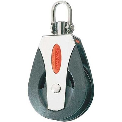 Ronstan Rf50100hl Pulley Block, Wire Rope, 5Mm Max Cable Size, 1,760 Lb Max