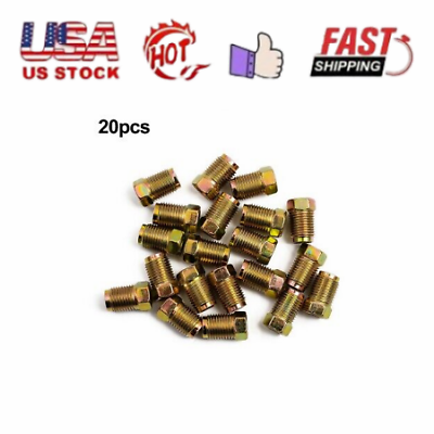 20PCS 3/16 Brake Line Pipe Fittings Metric Male End Union Tube Nuts M10 X 1mm