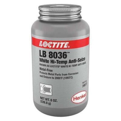 Loctite 302677 Anti Seize Compound,White Hi-Temp,8Oz Lb 8036(Tm)