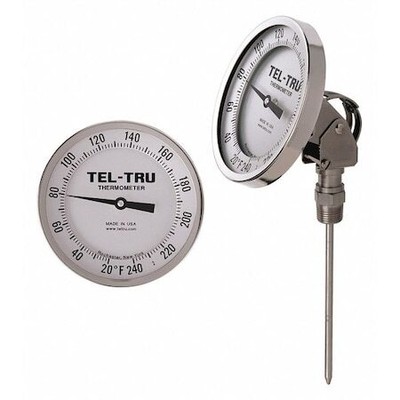 Tel-Tru Aa575r-0453 Analog Dial Thermometer,Stem 4'' L