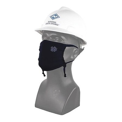 National Safety Apparel Mask2a-Fk Face Mask,6'' H,4'' W,Navy,Fabric,Reusable