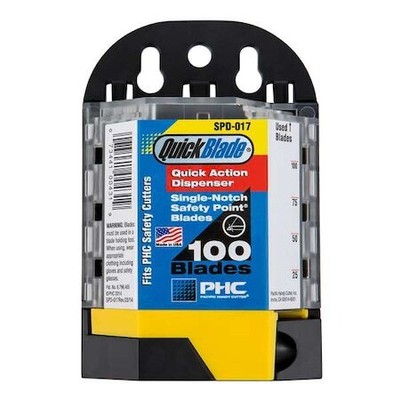Pacific Handy Cutter Spd-017 Safety Blades W/Dispenser,Pk100