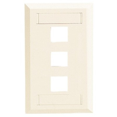 Hubbell Premise Wiring Ifp13ei Wall Plate,3 Port