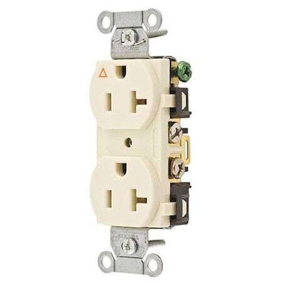 Hubbell Ig20crla 20A Duplex Receptacle 125Vac 5-20R Almond