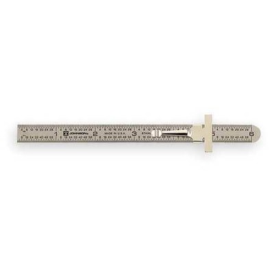 Johnson Level & Tool 7203 Rule,Pocket Clip,Metric,6 In