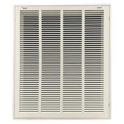 Zoro Select 4Jrt8 Filtered Return Air Grille, 27.62 X 22.62, White, Steel