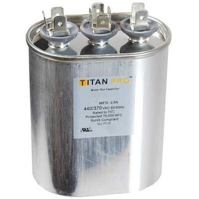 Titan Pro Tocfd255 Motor Dual Run Cap,25/5Mfd,370-440V,Oval